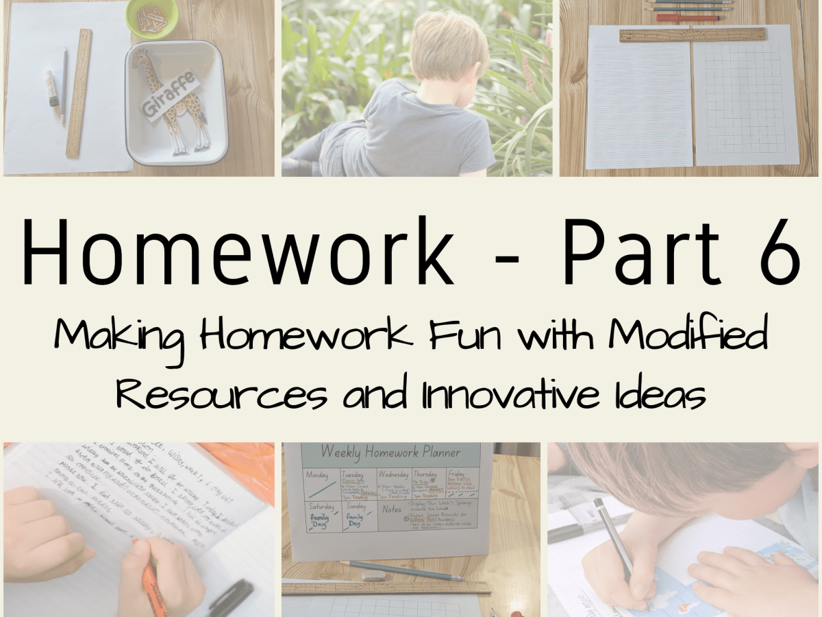 Calmly Completing Homework When Your Young Child Feels Anxious – Part 6 (Use Modified Resources + Innovate to Make It More&nbsp;Fun)